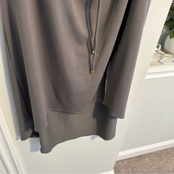 Peace Love World Gray Asymmetrical Maxi Skirt 1X - Picture 8 of 12